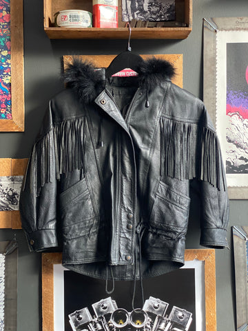 80's KC Leather Jacket - S
