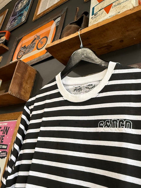 S&Dco. Striped Embroidered Tee