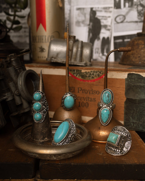 Turquoise Colored Rings - Sold Separately